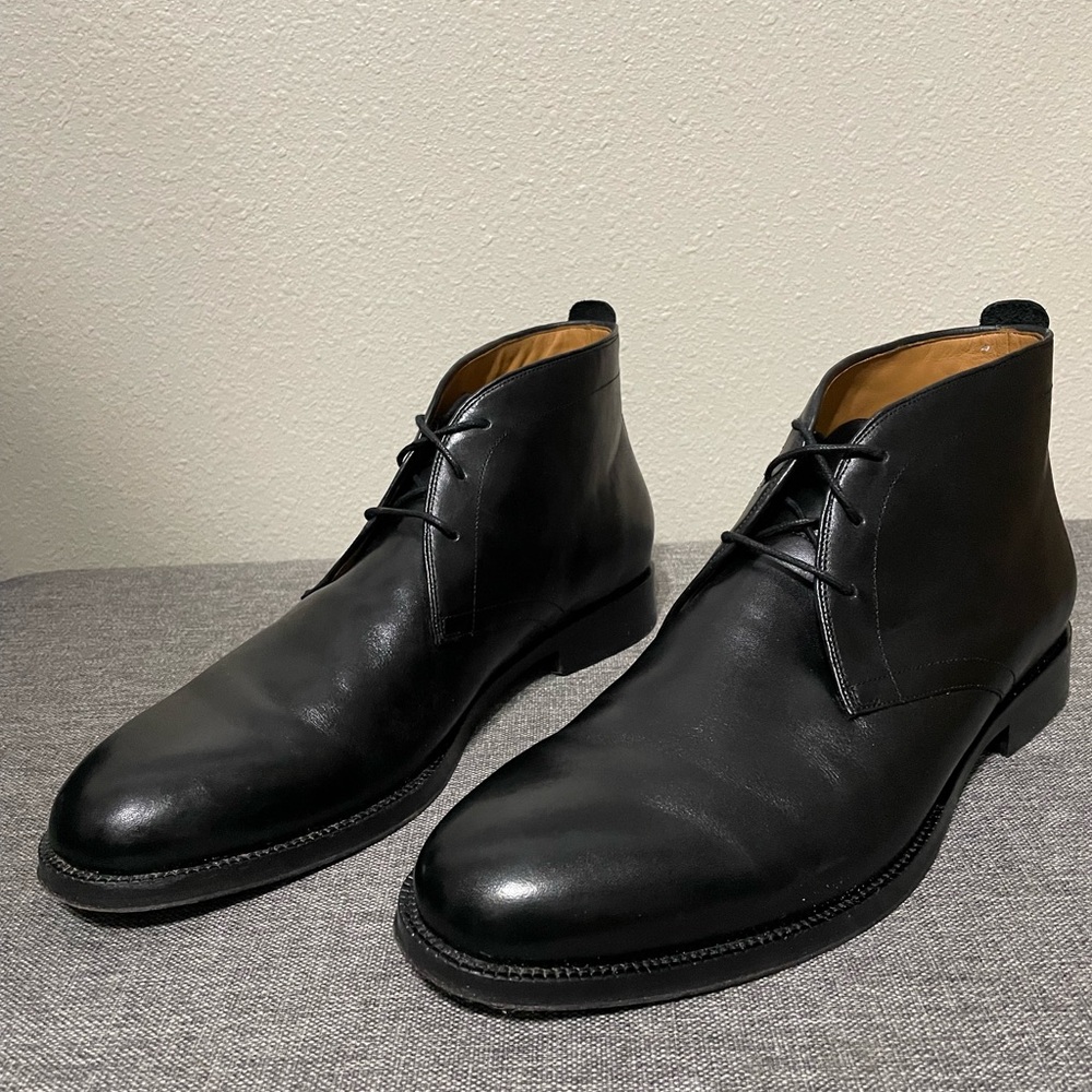 Cole Haan Men’s Leather Chukka Black Boots, size 9